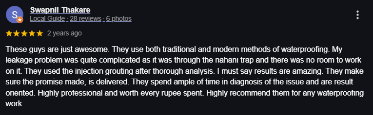 Google Review Screenshot 1